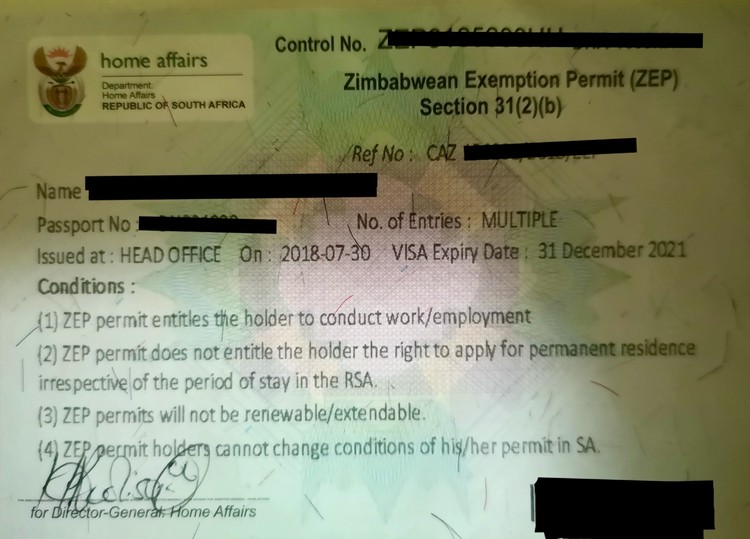 Home Affairs Extends Validity Of Zimbabwean Permits By Another Six   Zep Eg Extra Large 